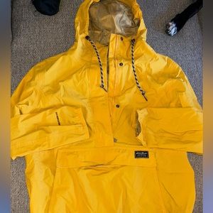 BRIGHT YELLOW RAIN JACKET